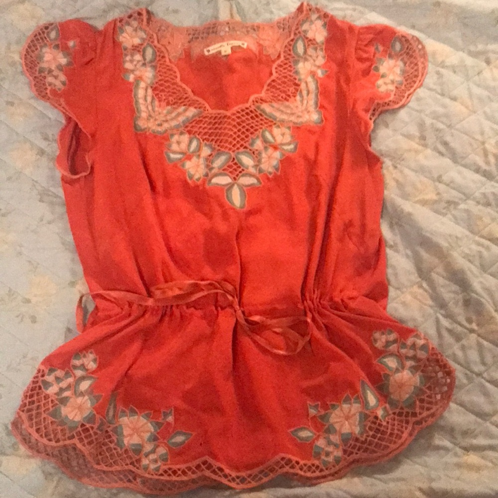 COPY - Silk embroidered Nanette Lepore top Size M